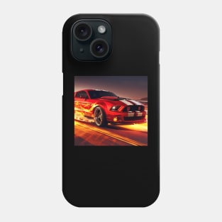 Red Ford Shelby Mustang GT500 Phone Case