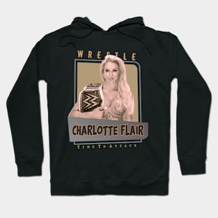 Charlotte Flair Sweater Womens Medium White Gold WWE Born to Conquer Hoodie