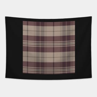 Dark Academia Aesthetic Arable 1 Hand Drawn Textured Plaid Pattern Tapestry