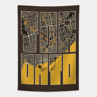 Toronto, Canada City Map Typography - Pastel Tapestry