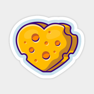 Cheese Shape Love Cartoon Magnet