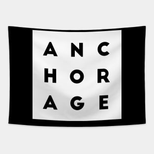 Anchorage | White square letters Tapestry