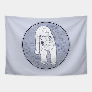 Polar Bear on Ice Tapestry