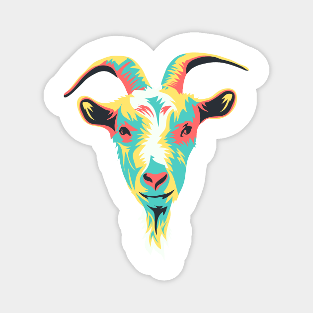 Funky Goat Magnet by nicholashugginsdesign