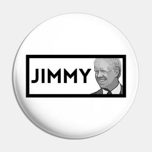 Jimmy: Black & White President Carter Portrait Pin