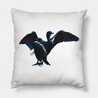 Double-crested Cormorants Pillow