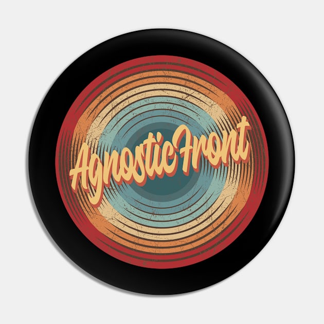 Agnostic Front Vintage Circle Pin by musiconspiracy