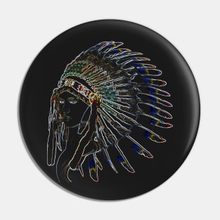 Indians Girl Pin