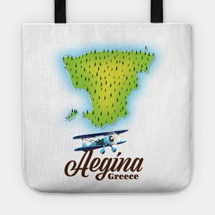 Aegina Greece Map Tote