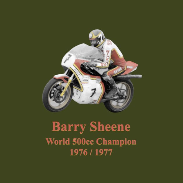 Barry Sheene, Moto GP Legend Motorbike Racer Champion by JonDelorme