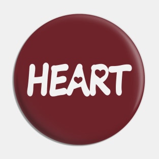 Heart typographic logo design Pin