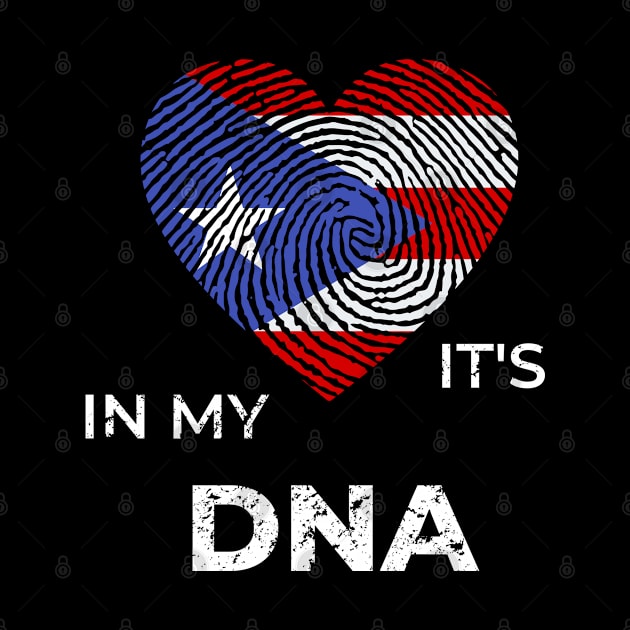 It's In My Dna Puerto Rican Flag Puerto Rico Genealogy Ancestry Descent Nationality Fingertip Heart by HypeProjecT