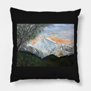 Semi abstract river scape 7 Pillow