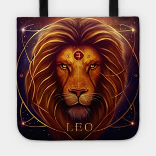 Zodiac Sign LEO - Fantasy Illustration of astrology Leo Tote