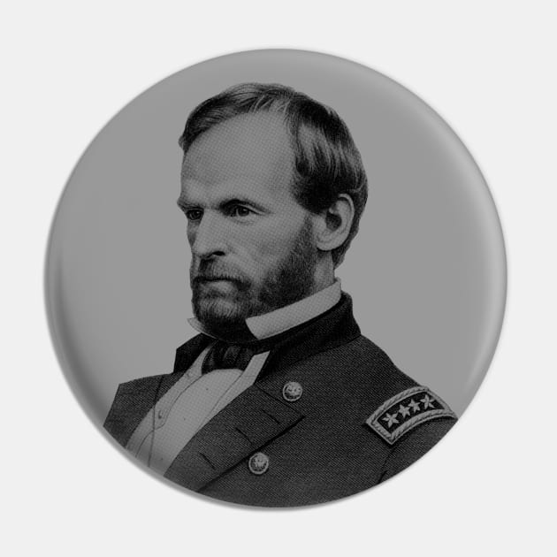 General William Tecumseh Sherman - Civil War Pin by warishellstore