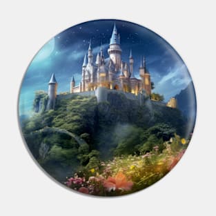 Fortress Castle Otherworldly Dimension Fantastic Landscape Surrealist Pin