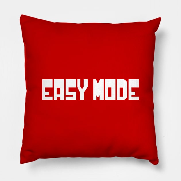 EASY MODE Pillow by tinybiscuits