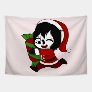 laughing jack steals candy christmas version Tapestry