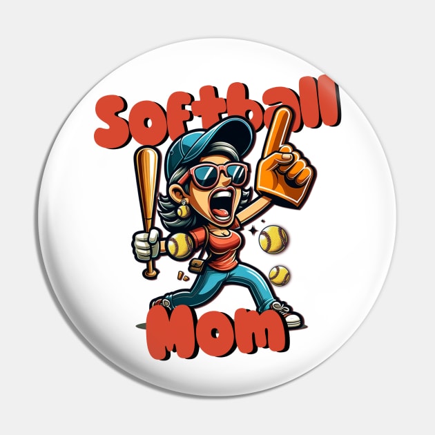 Softball Mom Pin by Spearhead Ink