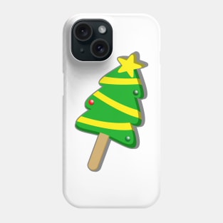 christmas tree bubble gum ice cream on red Phone Case