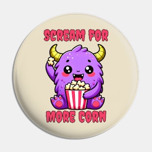 Popcorn Monster Pin