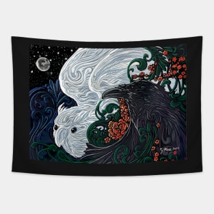 Owl Crow Tapestry