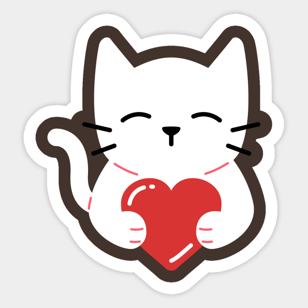 Cat's Love - Cats Love - Sticker | TeePublic