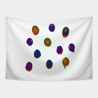 Painted Circles Layered Tapestry