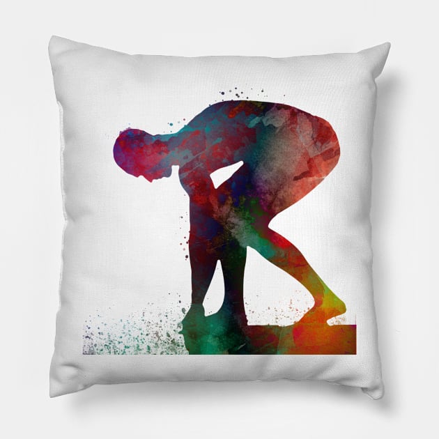 Swimmer sport art #swimmer #sport Pillow by JBJart