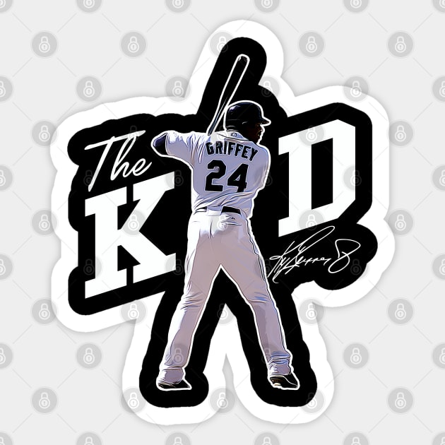 Ken Griffey Jr The Kid Seattle Baseball Legend Signature Vintage Retro 80s  90s Bootleg Rap Style | Sticker
