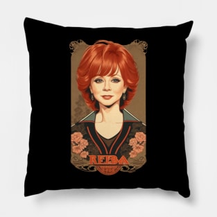 reba mcentire//vintage vektor 80s style v3 Pillow