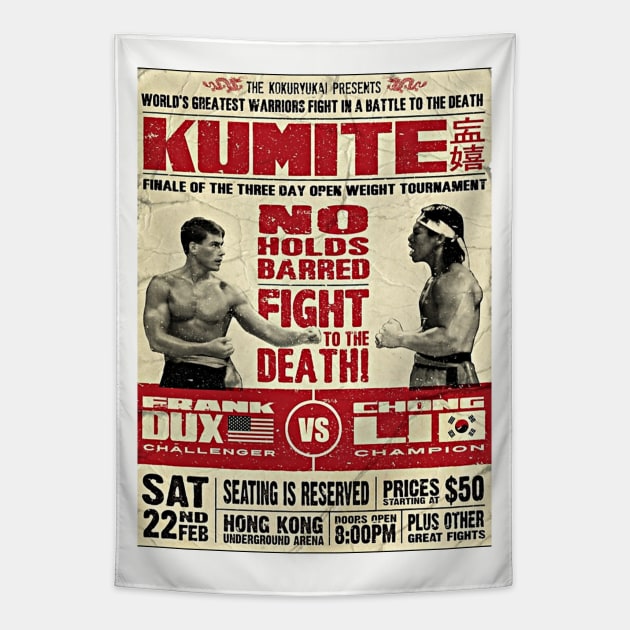Bloodsport Poster Kumite Frank Dux vs Chong Li Tapestry by Alema Art