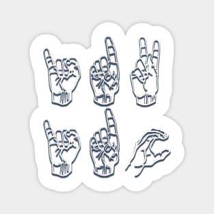 IDK and IDC - American Sign Language Magnet