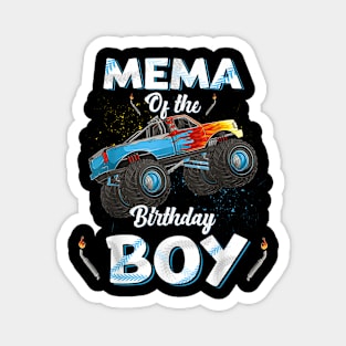 Mema Of The Birthday Boy Monster Truck Bday Women Grandma Magnet