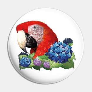 Scarlet macaw Pin