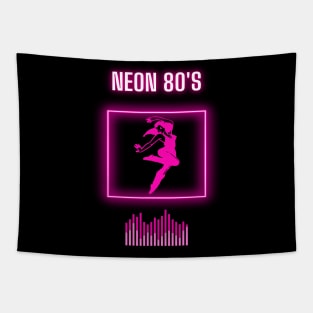 neon 80s dance class Tapestry