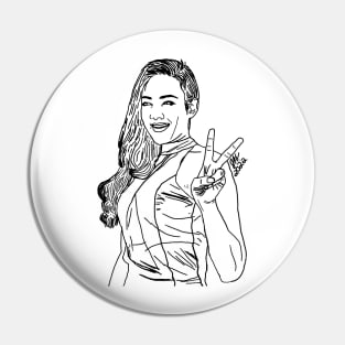 Girl Sketch 2 Pin