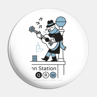 Subway Station Busker Pin