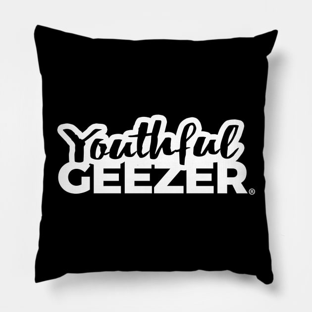 Youthful Geezer Brand Logo Pillow by YouthfulGeezer