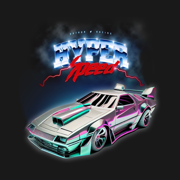 Retro sports car 80's. Hyper speed by DragonDream