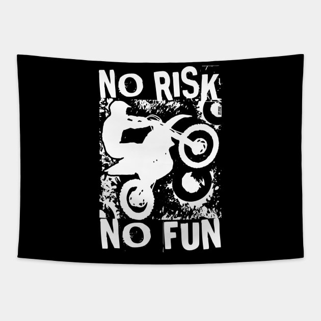 No Risk No Fun Tapestry by OffRoadStyles