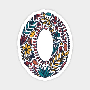 Tropical Letter O Magnet