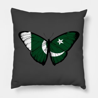 Vintage Pakistan Butterfly Moth | Pray For Pakistan and Stand with Pakistan Pillow