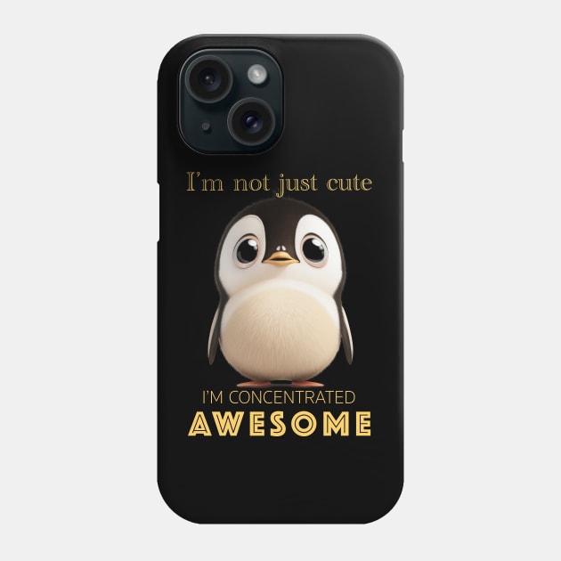 Penguin Concentrated Awesome Cute Adorable Funny Quote Phone Case by Cubebox