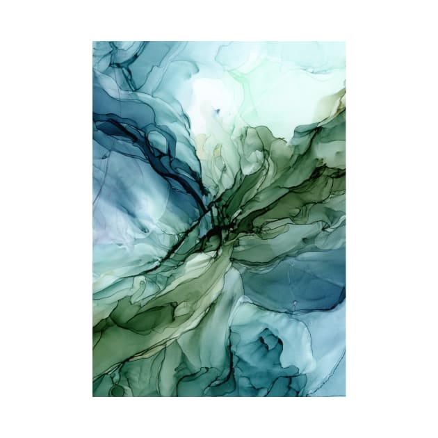 Nature Landscape Inspired Abstract Flow Painting 1 by Elizabeth Karlson Art