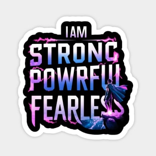 I Am Strong Powerful Fearless Pink Breast Cancer Survivor Magnet