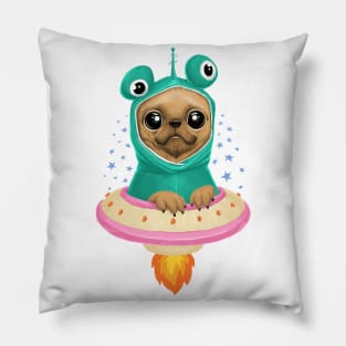 Pug Alien Pillow