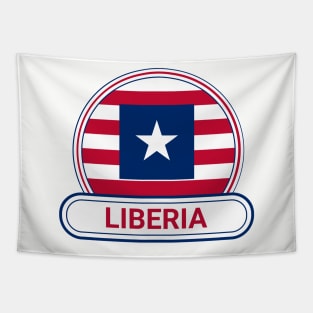 Liberia Country Badge - Liberia Flag Tapestry