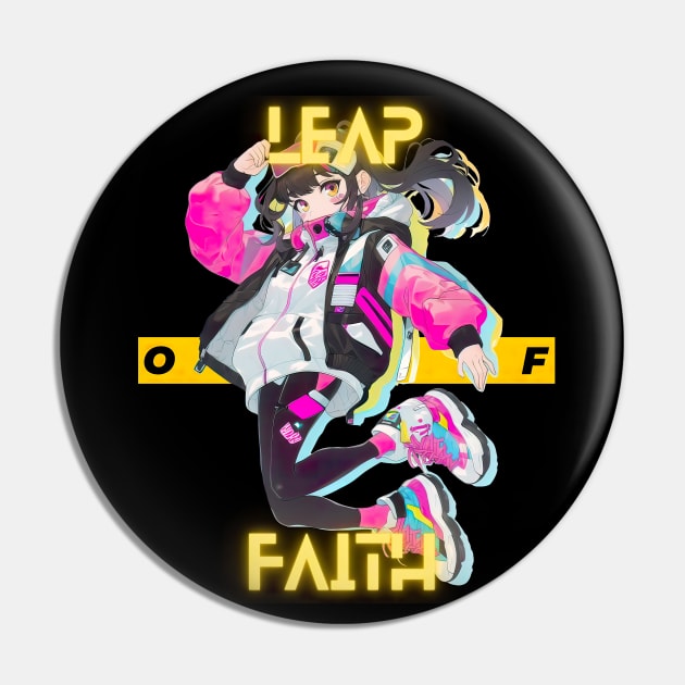 Leap of Faith (black) Pin by Robbot17