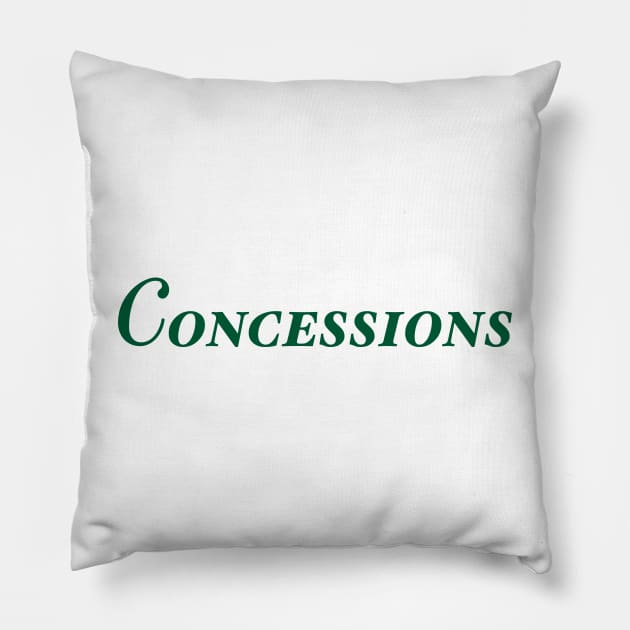 Augusta Concessions Pillow by mbloomstine